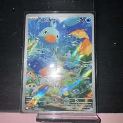 Pokemon TCG Ducklett White Flare 109/086 Illustration Rare Card NM/M Condition - Image 2