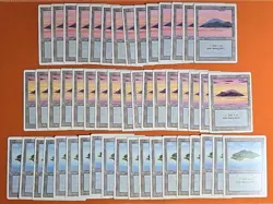 1994 MAGIC THE GATHERING REVISED ISLAND LAND LOT (50 CARD) LIGHT ▶ HEAVY PLAY - Image 1