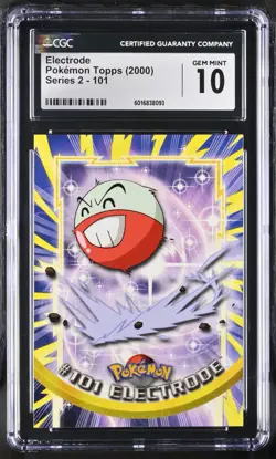 CGC 10 GEM MINT Electrode #101 Topps Series 2 2000 Pokemon Card - Image 1
