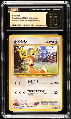 CGC 10 Pristine Stantler No. 234 Neo Genesis 2001 Japanese Pokemon Card - Image 1