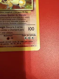 Charizard Pokemon Trading Card Holo Rare Spanish Edition #4 Base Set - Image 5