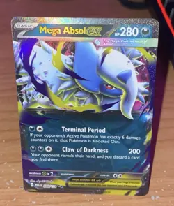 Mega Absol ex 086/132 Me01: Mega Evolution TCG Pokemon Card Holo Foil Rare NM - Image 1