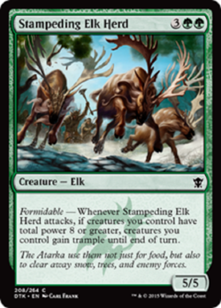 X4 Stampeding Elk Herd Dragons of Tarkir LP/NM MTG Magic DNA GAMES - Image 1