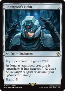 MTG magic 1x Champion's Helm SURGE FOIL (M/NM) Commander Final Fantasy - Image 1