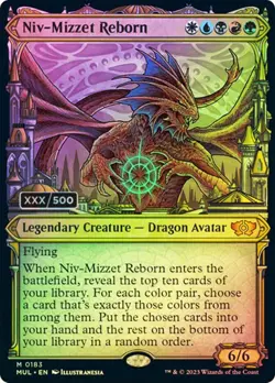 1x Niv-Mizzet Reborn - Serialized - Foil NM-Mint, English March of the Machine: - Image 1