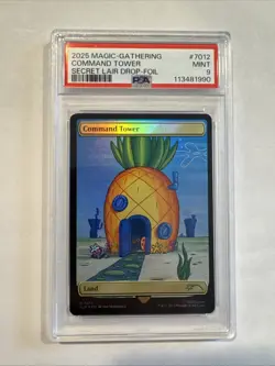2025 MTG Magic The Gathering SpongeBob Secret Lair Command Tower #7012 PSA 9! - Image 1