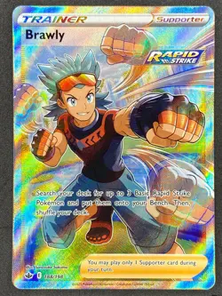 Pokemon Brawly Full Art 188/198 CRE Chilling Reign NM - Image 1
