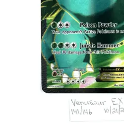 Venusaur EX 141/146 XY Full Art Ultra Rare Pokemon TCG LP - Image 3