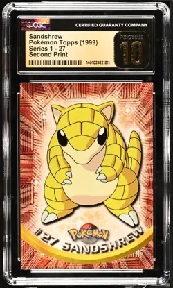 CGC 10 Pristine Sandshrew Topps Series 1 1999 Pokemon - Image 1