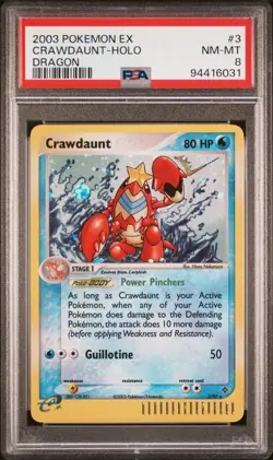 PSA 8 Crawdaunt Holo Dragon #3 2003 Pokemon Ex Dragon - Image 1