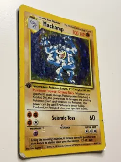 Pokemon TCG Machamp 8/102 Holo 1st Edition Base Set HP/DMG - Image 2