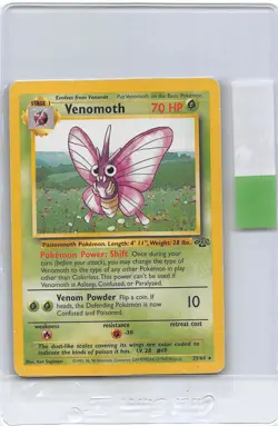 Venomoth 29/64 - JUNGLE SET - RARE NON-HOLO - VINTAGE WOTC POKEMON CARD - MP/HP - Image 1