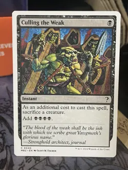 Culling the Weak White Border #40 Mystery Booster 2 MTG Magic Card - Image 1