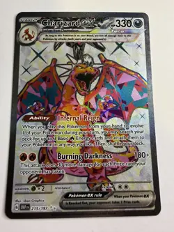 Charizard ex 215/197 Obsidian Flames Terra Full Art Ultra Rare Pokemon Card New - Image 1