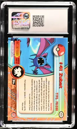 CGC 10 Zubat #41 Pokemon Topps Series 1 1999 Pokemon Card - Image 2