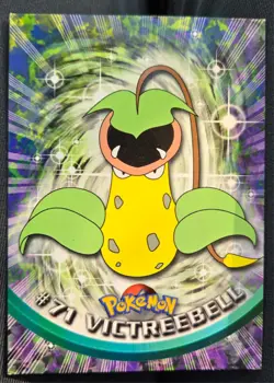 1999 Topps TV Animation Edition #71 Victreebell Pokemon Card Blue Topps Logo - Image 1