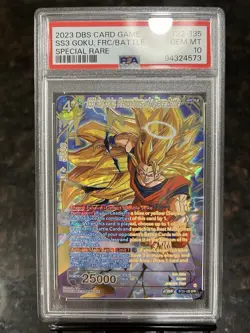 SS3 Son Goku Premonitions of a Fierce Battle Foil Dragon Ball Super Card PSA 10 - Image 1