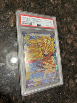SS3 Son Goku Premonitions of a Fierce Battle Foil Dragon Ball Super Card PSA 10 - Image 3