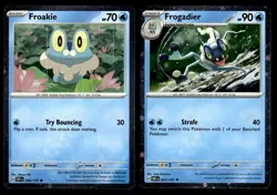 Froakie 056/197 & Frogadier 057/197 Cosmos Holo Obsidian Flames Pokemon Card - Image 1