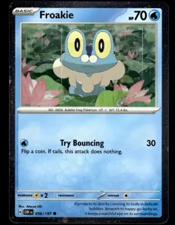 Froakie 056/197 & Frogadier 057/197 Cosmos Holo Obsidian Flames Pokemon Card - Image 4