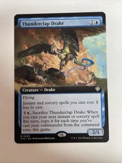 Thunderclap Drake (Extended Art) Commander: Outlaws of Thunder Junction #53 Rare - Image 1