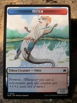 MTG TCG Bloomburrow Otter Token Creature 0025 - Image 1