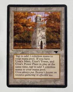 Urza’s Tower (Forest) Antiquities MP Moderate Play MTG Magic The Gathering A - Image 1