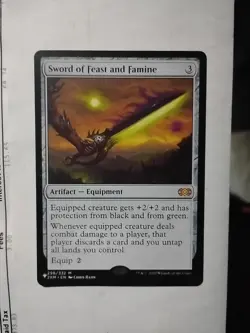 MTG Sword of Feast and Famine Double Masters - Unplayed - Mythic Rare - Image 1