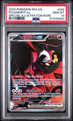 2024 Pokemon Shrouded Fable #092 Fezandipiti Ex Special Illustration Rare PSA 10 - Image 1
