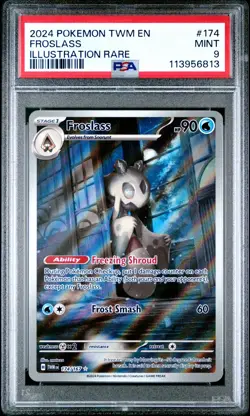 2024 POKEMON TWM EN-TWILIGHT MASQUERADE ILLUSTRATION RARE #174 FROSLASS PSA 9 - Image 1