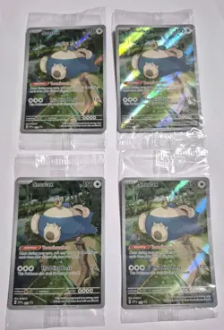 LOT OF 4 SEALED Snorlax Promo 051 Scarlet and Violet 151 Celebrations Pokemon - Image 1