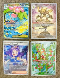 Pokemon Mega Evolutions Lot of 4 Illust Rare & Full Art Ultra Rare Pack Fresh! - Image 1
