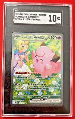 2025 Pokemon Battle Partners #126 LILLIE's CLEFAIRY EX Special Art Rare SGC 10 - Image 1