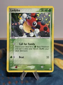 Ledyba 64/109 Reverse Holo Stamped Ex Team Rocket Returns 2004 Pokemon MP SWIRL - Image 1
