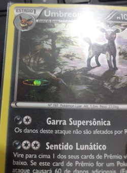Pokemon Umbreon XY Cosmos Black Star Promo XY96 Holo PORTUGUESE LP with Swirl - Image 2