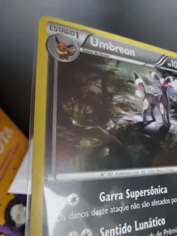 Pokemon Umbreon XY Cosmos Black Star Promo XY96 Holo PORTUGUESE LP with Swirl - Image 4