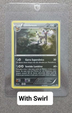 Pokemon Umbreon XY Cosmos Black Star Promo XY96 Holo PORTUGUESE LP/NM with Swirl - Image 1
