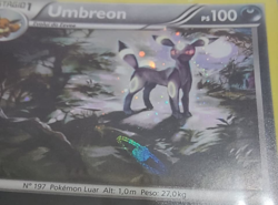 Pokemon Umbreon XY Cosmos Black Star Promo XY96 Holo PORTUGUESE LP/NM with Swirl - Image 3