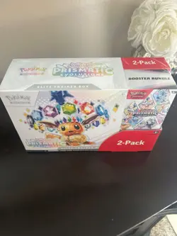 Pokemon TCG Prismatic Evolutions ETB + Booster Bundle Costco Exclusive 2-Pack - Image 1