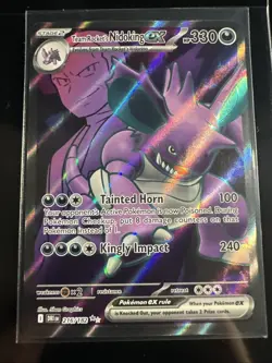 Pokemon TCG Team Rockets Nidoking EX 216/182 Destined Rivals Ultra Rare Full Art - Image 1