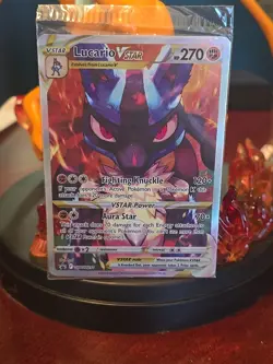 Lucario VSTAR Promo SWSH291 Black Star Holo Pokemon 2023 Sealed - Image 1