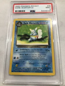 2000 Pokemon Team Rocket Dark Wartortle #46 PSA 9 MINT - Image 1