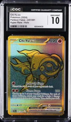 2024 POKEMON PALDEAN FATES - HYPER RARE - HOLO CHI-YU EX CGC 10 GEM MINT - Image 1