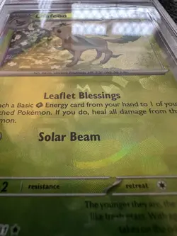 Pokemon TCG Prismatic Evolutions 005/131 Leafeon Master Ball Holo PSA 9 - Image 2