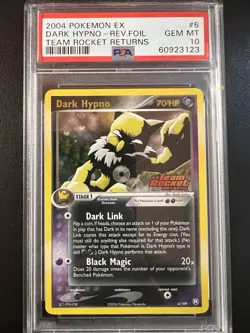 2004 POKEMON EX Dark Hypno #6 Reverse Foil Holo Team Rocket Returns PSA 10 GEM - Image 1