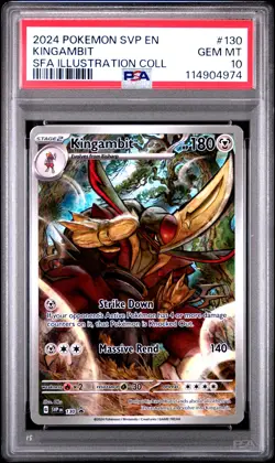 2024 POKEMON SVP EN-SV BLACK STAR PROMO #130 KINGAMBIT PSA 10 - Image 1