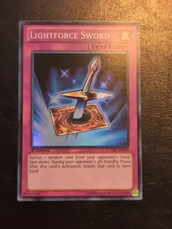 Yu-Gi-Oh! SUPER RARE HOLO CARD LIGHTFORCE SWORD LCYW-EN073 1ST NM/VLP - Image 1