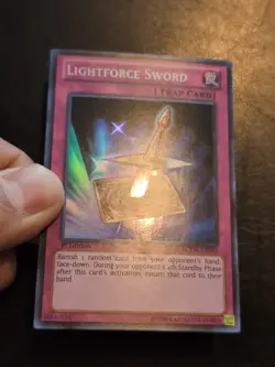 Yu-Gi-Oh! SUPER RARE HOLO CARD LIGHTFORCE SWORD LCYW-EN073 1ST NM/VLP - Image 2