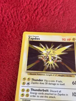Zapdos 016/102 Base Set Holo Wotc Pokemon Card Played 1999 - Image 3