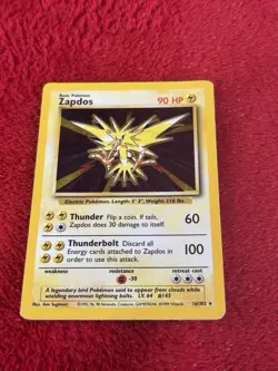 Zapdos 016/102 Base Set Holo Wotc Pokemon Card Played 1999 - Image 5